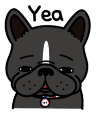 French bulldog Gomaco and Hana 2 English sticker #7923734