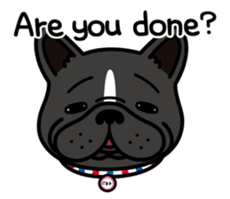 French bulldog Gomaco and Hana 2 English sticker #7923737