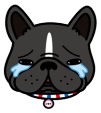 French bulldog Gomaco and Hana 2 English sticker #7923738