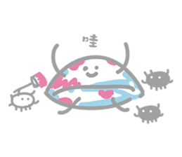 Contact lenses and bacteria sticker #7924017