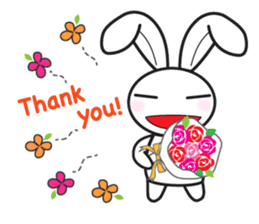 Grumpy bunny and turtle- English sticker #7925660