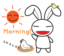 Grumpy bunny and turtle- English sticker #7925661