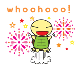 Grumpy bunny and turtle- English sticker #7925664