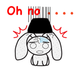 Grumpy bunny and turtle- English sticker #7925665