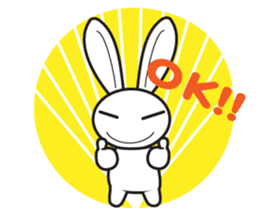 Grumpy bunny and turtle- English sticker #7925668
