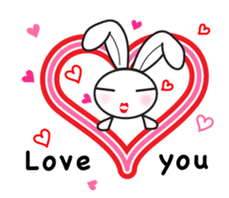 Grumpy bunny and turtle- English sticker #7925670