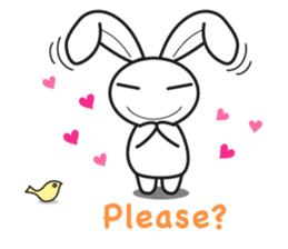 Grumpy bunny and turtle- English sticker #7925671