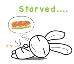 Grumpy bunny and turtle- English sticker #7925672