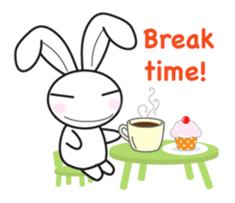 Grumpy bunny and turtle- English sticker #7925675