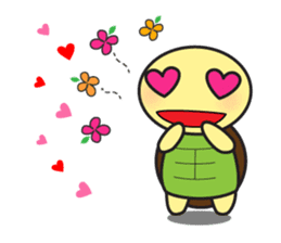 Grumpy bunny and turtle- English sticker #7925678