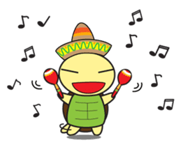 Grumpy bunny and turtle- English sticker #7925680