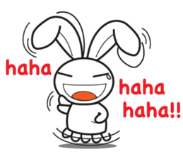Grumpy bunny and turtle- English sticker #7925683