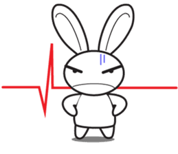 Grumpy bunny and turtle- English sticker #7925688