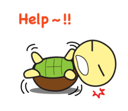 Grumpy bunny and turtle- English sticker #7925691