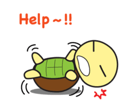 Grumpy bunny and turtle- English sticker #7925691