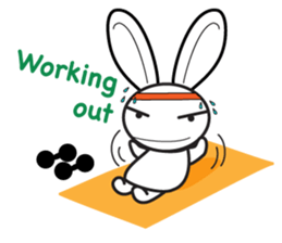 Grumpy bunny and turtle- English sticker #7925693