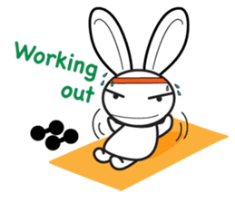 Grumpy bunny and turtle- English sticker #7925693