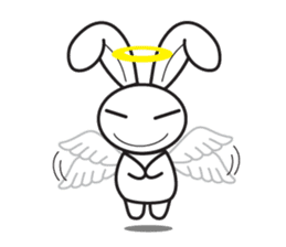 Grumpy bunny and turtle- English sticker #7925698