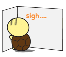 Grumpy bunny and turtle- English sticker #7925699
