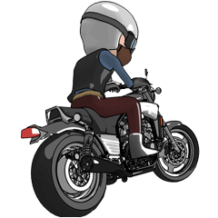 Rider to ride a powerful motorcycle