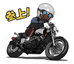 Rider to ride a powerful motorcycle sticker #7927901