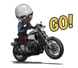 Rider to ride a powerful motorcycle sticker #7927903