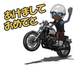 Rider to ride a powerful motorcycle sticker #7927906