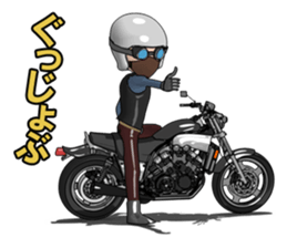 Rider to ride a powerful motorcycle sticker #7927910