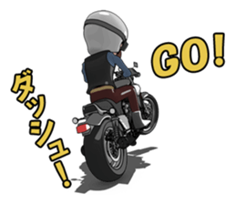 Rider to ride a powerful motorcycle sticker #7927916