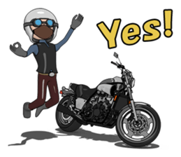 Rider to ride a powerful motorcycle sticker #7927924