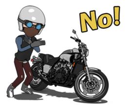 Rider to ride a powerful motorcycle sticker #7927925