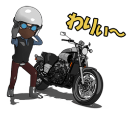 Rider to ride a powerful motorcycle sticker #7927926