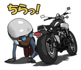 Rider to ride a powerful motorcycle sticker #7927930