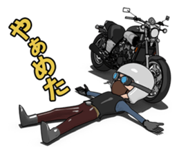 Rider to ride a powerful motorcycle sticker #7927932