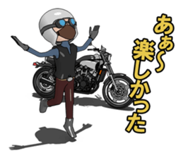 Rider to ride a powerful motorcycle sticker #7927935