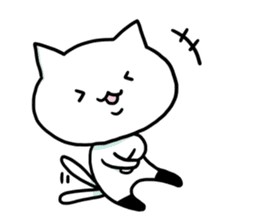 Knee socks cat (English) sticker #7928626