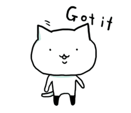 Knee socks cat (English) sticker #7928631