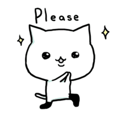 Knee socks cat (English) sticker #7928636