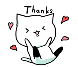 Knee socks cat (English) sticker #7928637