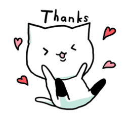 Knee socks cat (English) sticker #7928637