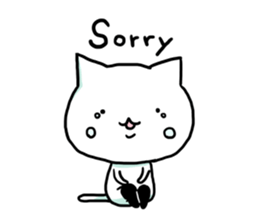 Knee socks cat (English) sticker #7928639