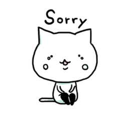 Knee socks cat (English) sticker #7928639