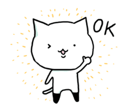 Knee socks cat (English) sticker #7928640