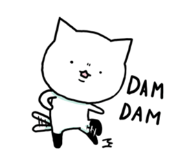 Knee socks cat (English) sticker #7928643