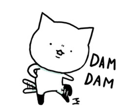 Knee socks cat (English) sticker #7928643