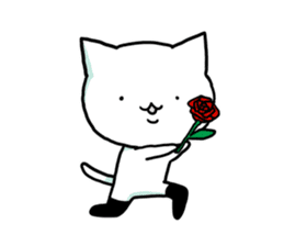 Knee socks cat (English) sticker #7928647