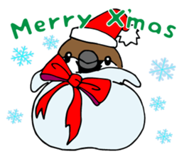 Pooh of sparrow, Fluffy daily sticker #7928983