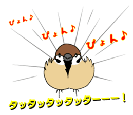 Pooh of sparrow, Fluffy daily sticker #7929008