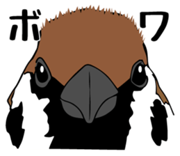 Pooh of sparrow, Fluffy daily sticker #7929015