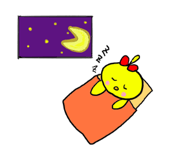 Piyokochan&Hanachan of the chick sticker #7930021